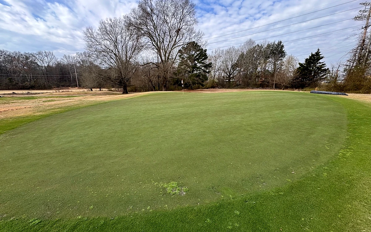 Green with flag at Creeks Bend