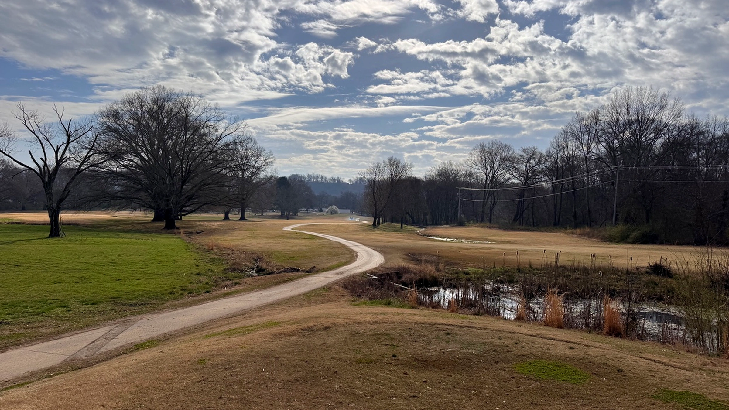 Cart path through Creeks Bend Golf Club